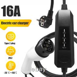 13A/16A 3.5kW Portable Electric Vehicle Charger Type 2 IEC62196-2 220V EV Charge