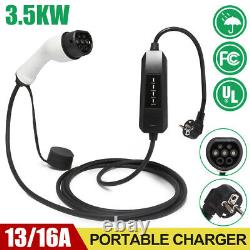 13A/16A 3.5kW Portable Electric Vehicle Charger Type 2 IEC62196-2 220V EV Charge