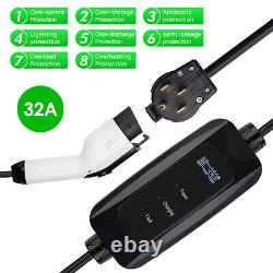 32 Amp Level 2 EV Charger 240V Electric Vehicle Charging Cable 23ft NEMA 14-50