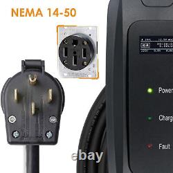 32 Amp Level 2 EV Charger 240V Electric Vehicle Charging Cable 23ft NEMA 14-50P