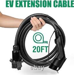 32A 20 Feet EV Charger Extension Cord J1772 Electric Vehicle Charging Stations