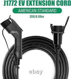 32A 20 Feet EV Charger Extension Cord J1772 Electric Vehicle Charging Stations