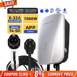 32Amp EV TYPE1 Wifi Charging Station 220V Level 2 Electric Vehicle Charger 14-50