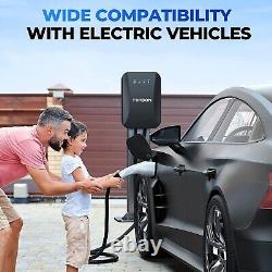 40A APP/WIFI Electric Vehicle Charger EV Charging Station Level 2 NEMA14-50 25Ft