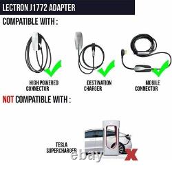 40A Type 1 EVSE Tesla To SAE J1772 250V Adapter For Electric Vehicle EV Charger