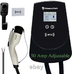 50 48 40 Amp PRIMECOM. TECH Level2 Smart Electric Vehicle Home Charging Station