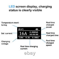 EV Charger 16A 5M Electric Vehicle Charging Cable Type 1 Plug CE TUV SAE J1772