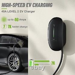 EV Charger Level 2 40Amp 240V 9.6kW NEMA 14-50 Plug Electric Vehicle Station