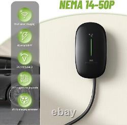 EV Charger Level 2 40Amp 240V 9.6kW NEMA 14-50 Plug Electric Vehicle Station