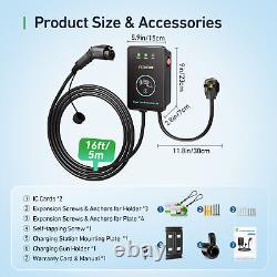 EV Charger Level 2, 48A 240V 11.5KW Electric Vehicle Charger NEMA 14-50P IP67