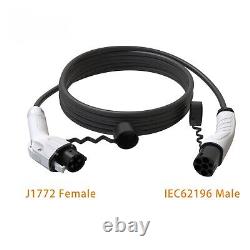 EV Charging Cable J1772 Type1 to Type2 Plug EV Cable Electric Vehicle Cord 5m