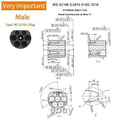 EV Charging Cable J1772 Type1 to Type2 Plug EV Cable Electric Vehicle Cord 5m