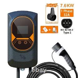 EV Charging Station 32A Electric Vehicle Charger EVSE Wallbox 7.6/11/22KW Type2