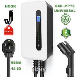 EV Charging Station 32Amp Level 2 Electric Vehicle Home Charger J1772 EVSE 14-50