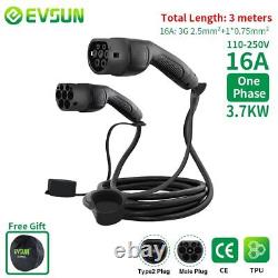 EVSUN EV Car Charger Charging Cable 1 Phase or 3 Phase Electric Vehicle 16A-32A