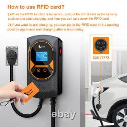 Electric Vehicle EV Charger 50Amp 240V 26FT Cable Charging Station Level 2 APP