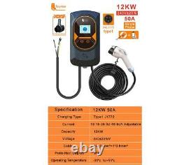 Electric Vehicle EV Charger 50Amp 240V 26FT Cable Charging Station Level 2 APP T