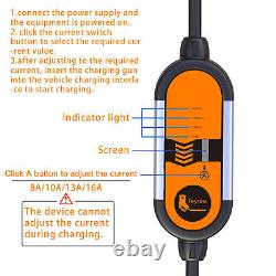 Electric Vehicle Portable Charger EV Charging Station 110-240V 16A for Tesla