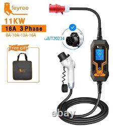 Ev Charger Portable for Electric Vehicle Car Charging Adapter 11KW 16A 3 Phase