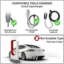 For Tesla to J1772 EVs Electric Vehicle Charging Adapter Max 48A 250V Black NEW