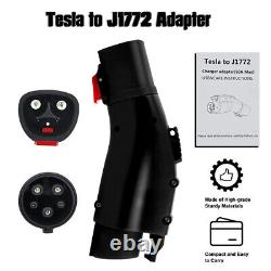 For Tesla to J1772 EVs Electric Vehicle Charging Adapter Max 48A 250V Black NEW