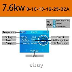 Home Electric Vehicle (EV) Charger, WiFi Enabled EVSE, Indoor/Outdoor 5m Cable