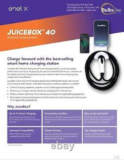 JuiceBox 40A Hardwire 9.6kW Wifi Enable 25ft Cable Electric Vehicle Charger