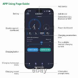 Level 2 EV Charging Station 32A Electric Vehicle Charger APP/WIFI NEMA14-50 240V