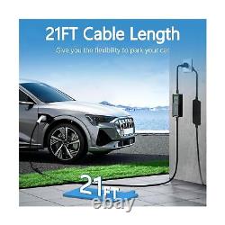 QPQ Level 1&2 EV Charger, 16A 110-240V 21FT Electric Vehicle Charging Stations