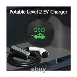 QPQ Level 1&2 EV Charger, 16A 110-240V 21FT Electric Vehicle Charging Stations