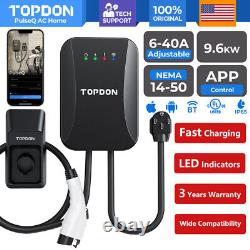 TOPDON Level 2 EV Charging Station 40A Home Electric Vehicle Charger NEMA 14-50