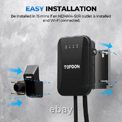 TOPDON Level 2 EV Charging Station 40A Home Electric Vehicle Charger NEMA 14-50