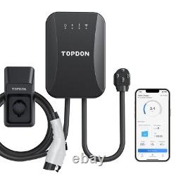 TOPDON Level 2 EV Charging Station 40A Home Electric Vehicle Charger NEMA 14-50