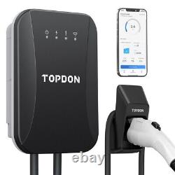 TOPDON Level 2 EV Charging Station 40A Home Electric Vehicle Charger NEMA 14-50