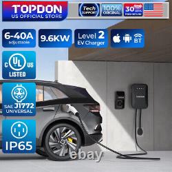 TOPDON Level 2 EV Charging Station 40A Home Electric Vehicle Charger Super safe