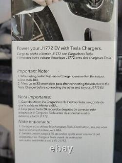 Tesla to J1772 Charging Adapter, Max 48A & 250V (Black) Electric Vehicle