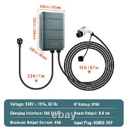 VEVOR Level 2 EV Charging Station 40A Home Electric Vehicle Charger NEMA6-50